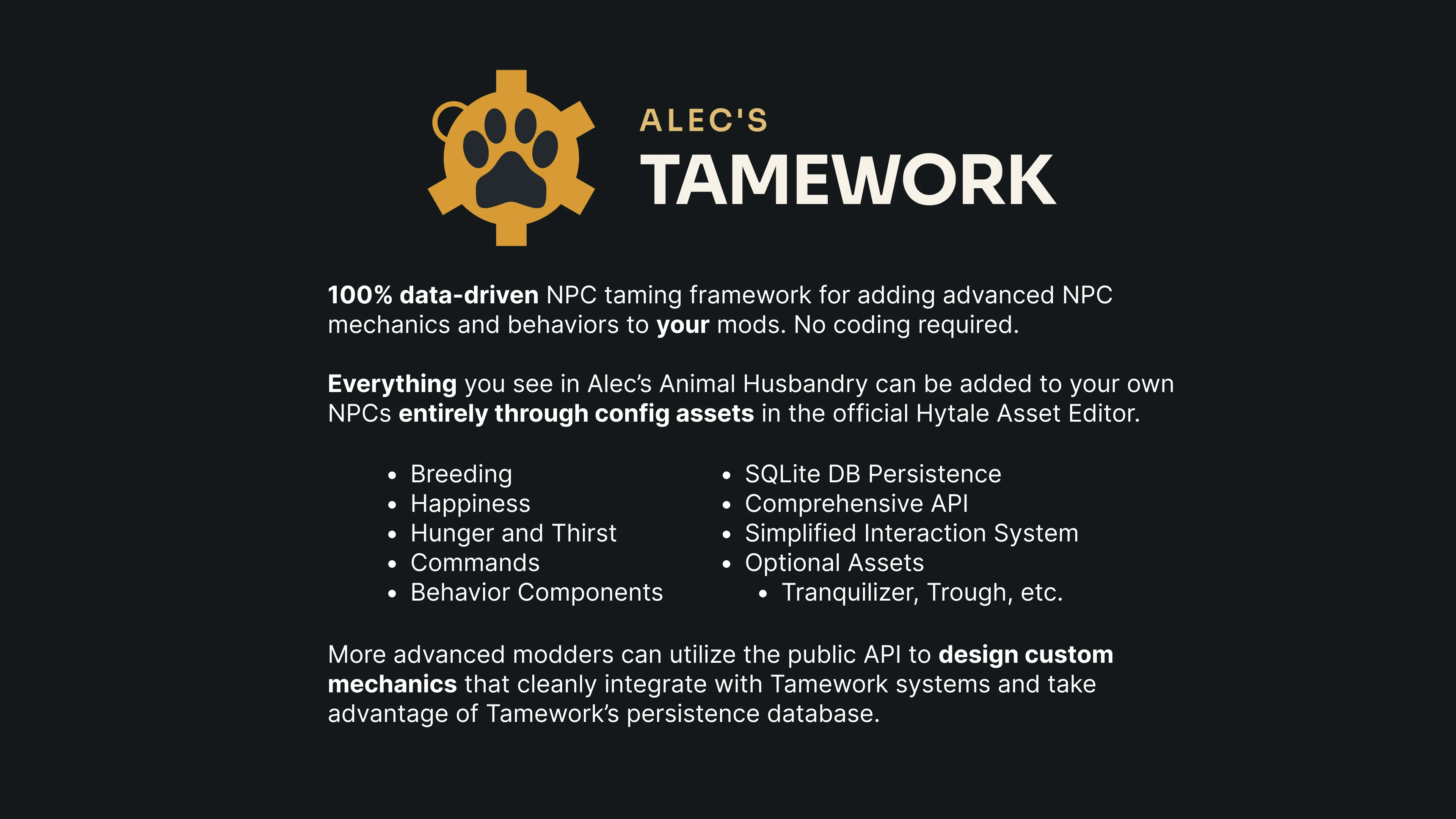 Alec's Tamework! image 1